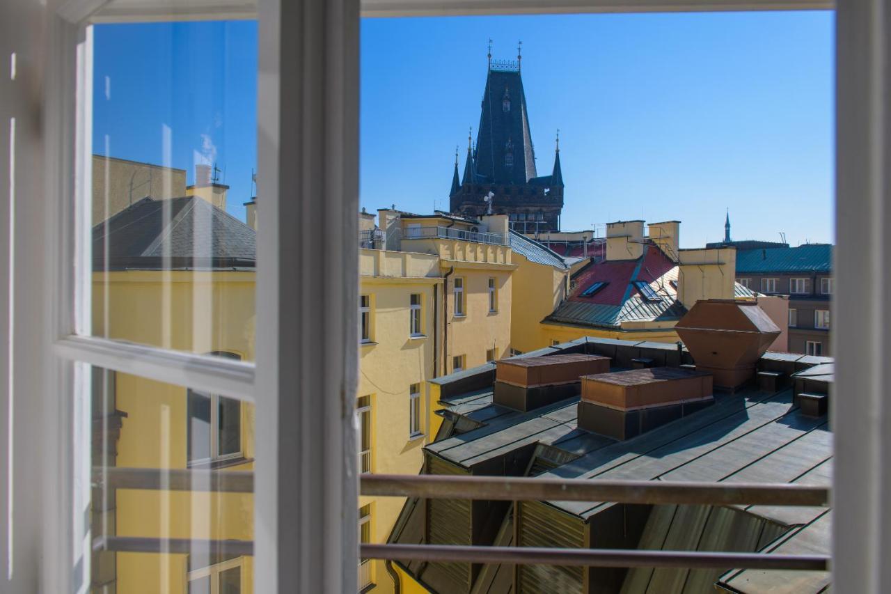 Grand Hotel Bohemia Praga Zewnętrze zdjęcie View from the window of the apartment